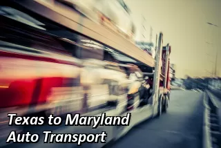 Texas to Maryland Auto Transport